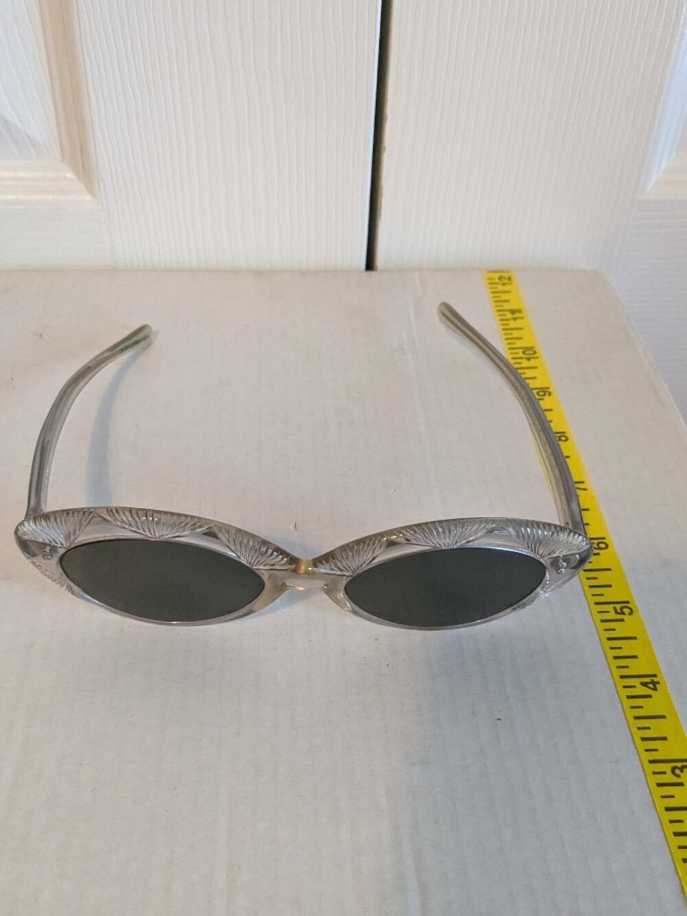 True Vintage MCM MAY U.S.A. Emma Reick Cat-Eye Etched Frame Sunglasses